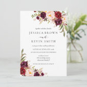 Rustic Floral Wedding Invitation-03 Kaart (Staand voorkant)