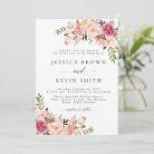 Rustic Floral Wedding Invitation-05 Kaart (Staand voorkant)