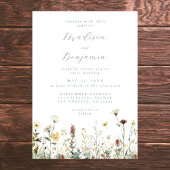 Rustic Floral Wedding Kaart