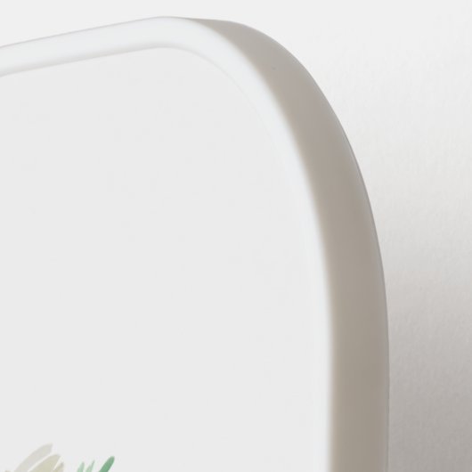 Rustic Floral Wedding Monogram en Foto Pickleball Paddle (Links Detail)