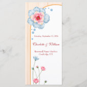 Rustic Floral Wedding Programma (Voorkant)