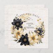 Rustic Floral Wedding Save The Date (Voorkant / Achterkant)