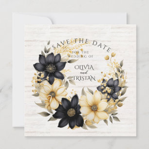 Rustic Floral Wedding Save The Date