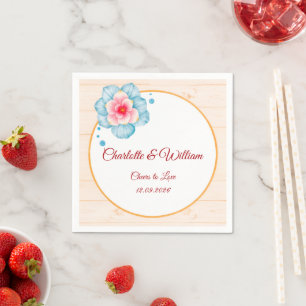Rustic Floral Wedding Servet