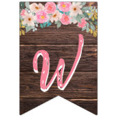 Rustic Floral Welcome Baby Bunting Banner (Eerste vlag)