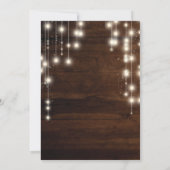 Rustic Floral Wood typografie Save The Date (Achterkant)