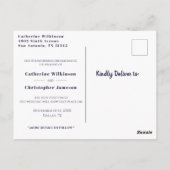 Rustic Floral Wood Wedding uitgesteld Briefkaart (Achterkant)