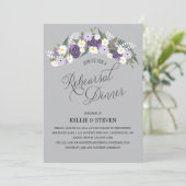 Rustic Floral Wreath Rehearsal Dinner Kaart (Staand voorkant)