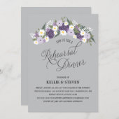 Rustic Floral Wreath Rehearsal Dinner Kaart (Voorkant / Achterkant)