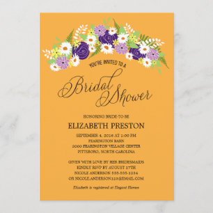 Rustic Floral Wreath Vrijgezellenfeest Kaart