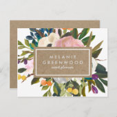  Rustic Florals Business Postcard Briefkaart (Voorkant / Achterkant)