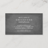  Rustic Florals Chalkboard Visitekaartje (Achterkant)