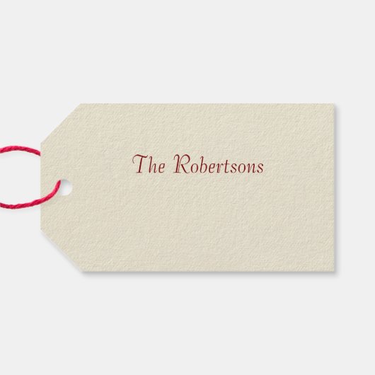 Rustic Florals Holiday Generic Custom Message Cadeaulabel (Achterkant Horizontaal)