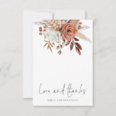 Rustic Florals Photo Love Bedankt Wedding (Voorkant)