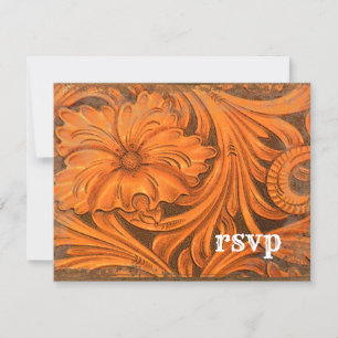 Rustic Flower Country Western Wedding RSVP