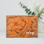 Rustic Flower Country Western Wedding RSVP (Staand voorkant)