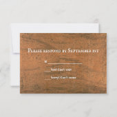Rustic Flower Country Western Wedding RSVP Kaartje (Achterkant)