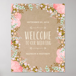 Rustic Flowers | Bodemafdruk Poster