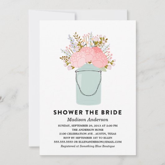 RUSTIC FLOWERS | BRIDAL SHOWER INVITATION KAART (Voorkant)