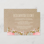 Rustic Flowers | Carte du boîtier de l'hébergement (Devant / Derrière)