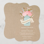 Rustic Flowers | Faire-part de mariage (Devant / Derrière)