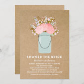 RUSTIC FLOWERS | INVITATION DE DOUCHE BRIDALE (Devant / Derrière)