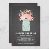 RUSTIC FLOWERS | INVITATION DE DOUCHE BRIDALE (Devant / Derrière)