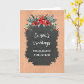 Rustic Flowers Vrijwillige Kerstvakantie Kaart (Gele Bloem)