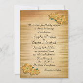 Rustic Flowers Wedding Invitation Kaart (Voorkant)