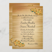 Rustic Flowers Wedding Invitation Kaart (Voorkant / Achterkant)