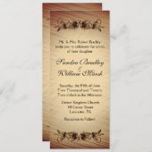 Rustic Flowers Wedding Invitation Kaart (Voorkant / Achterkant)