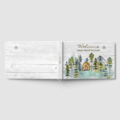 Rustic Foggy Forest Mountain Cabine Livre d'invité (Complet)