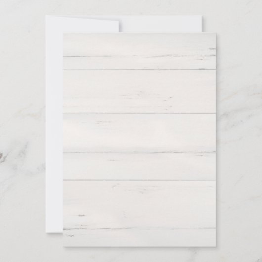 Rustic Foliage Greenery Waterverf White Wood Kaart (Achterkant)