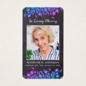 Rustic Foliage Memorial Foto Funeral Prayer Kaart (Voorkant)