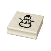Rustic Folk Art Snowman Kerstwinter Rubberstempel (Stempel)