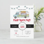 Rustic Food Truck Invitation de fête d'anniversair (Debout devant)