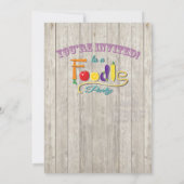 Rustic Foodie Party Uitnodigingen (Achterkant)