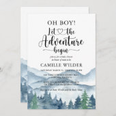 Rustic Forest Adventure Mountains | Jongen! Kaart (Voorkant / Achterkant)