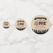 Rustic Forest Buffalo Pset Wild One Baby shower Confetti (Voorkanten)