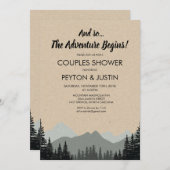Rustic Forest Couples Show Invitation (Devant / Derrière)