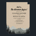 Rustic Forest Couples Show Invitation<br><div class="desc">Pins Rustiques Forêt Couples Douche Invitation</div>