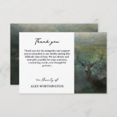 Rustic Forest Deer Sympathy Bedankt (Voorkant / Achterkant)