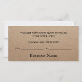 Rustic Forest Elegant Kraft Cadeaubonnen (Achterkant)