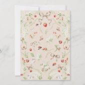 Rustic Forest Floral Bow Neutral Baby Shower Kaart (Achterkant)