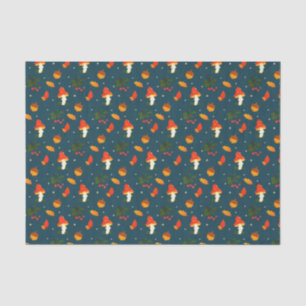 Rustic Forest Foliage Autumn Winter Berries Tissuepapier