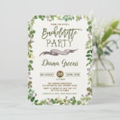 Rustic Forest Greenery Invitation de la fête de ba (Debout devant)