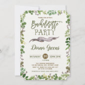 Rustic Forest Greenery Invitation de la fête de ba (Devant)
