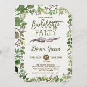 Rustic Forest Greenery Invitation de la fête de ba (Devant / Derrière)