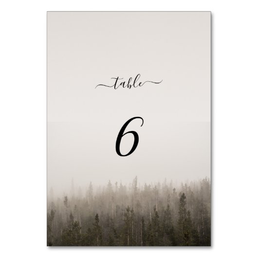 Rustic Forest Misty Landscape Wedding Kaart (Voorkant)