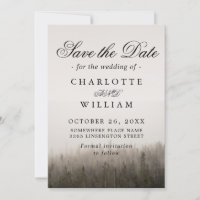 Rustic Forest Misty Landscape Wedding